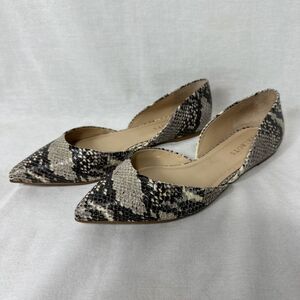 Talbots Women's 9 Shoes Flat Dress‎ Crocodile Print Slip On Pointed Toe